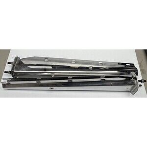 Chrome Mud Flap Hanger 2.5" Bolt Semi Truck Tapered 30" RMPMFH002L/R